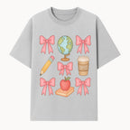 Colorful School and Coffee Themed Stickers Set with Bows, Apple, Globe, Pencil, and Books - Cute Teacher Gifts - T-shirt 1758093395685.jpg