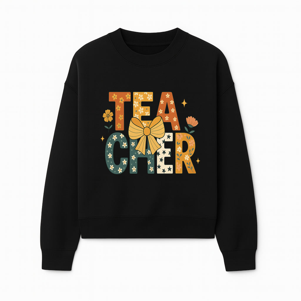 Floral Teacher Appreciation Art Print with Ribbon - Cute Gifts for Educators and Classroom Decor - Sweatshirt 1758093395770.jpg