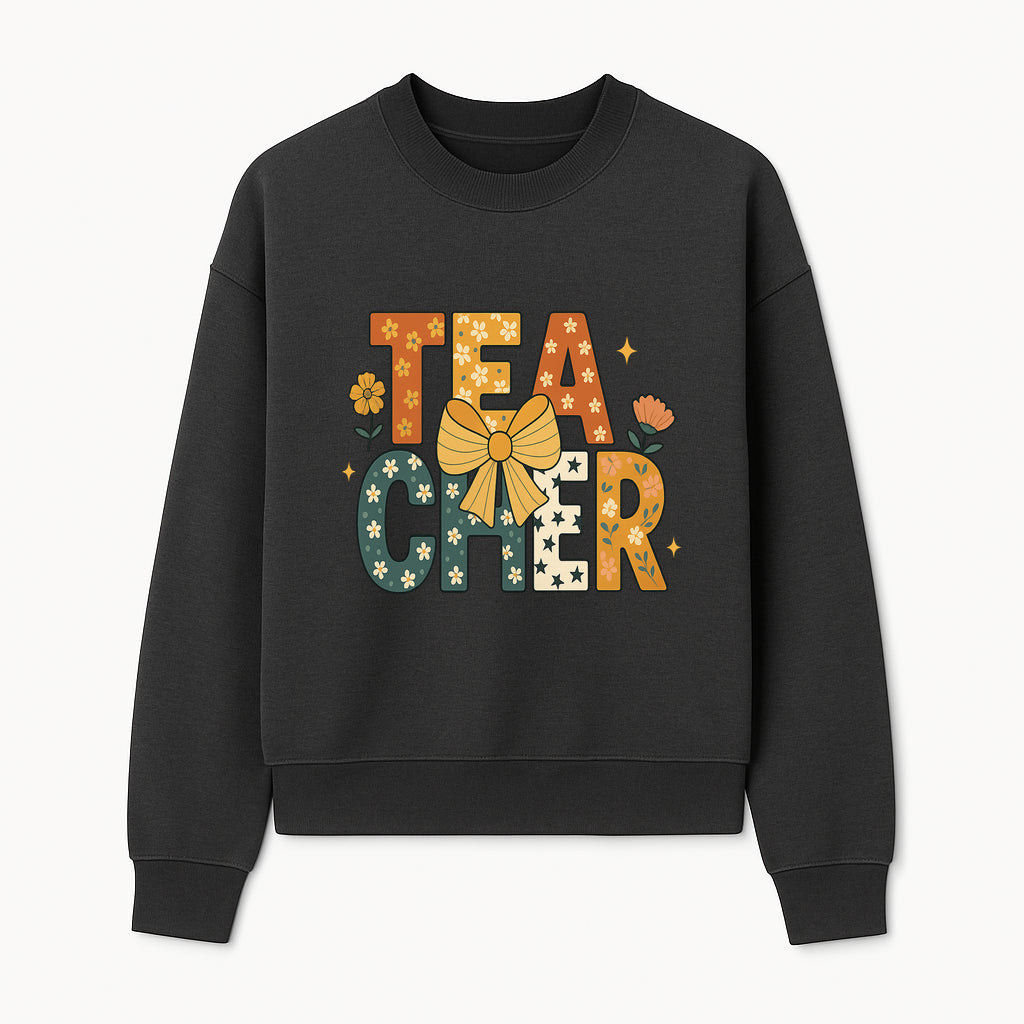 Floral Teacher Appreciation Art Print with Ribbon - Cute Gifts for Educators and Classroom Decor - Sweatshirt 1758093395950.jpg