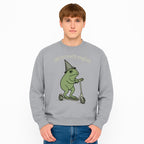 Funny Frog Scooting Off to Teach English T-Shirt, Cute Teacher Gift, Humorous Classroom Apparel, Whimsical Design for ESL Educators - Sweatshirt 1758093396017.jpg
