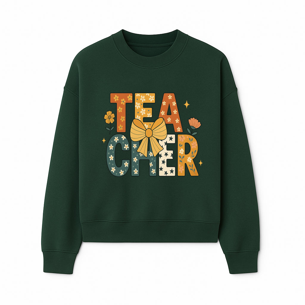 Floral Teacher Appreciation Art Print with Ribbon - Cute Gifts for Educators and Classroom Decor - Sweatshirt 1758093396147.jpg