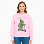Funny Frog Scooting Off to Teach English T-Shirt, Cute Teacher Gift, Humorous Classroom Apparel, Whimsical Design for ESL Educators - Sweatshirt 1758093396194.jpg