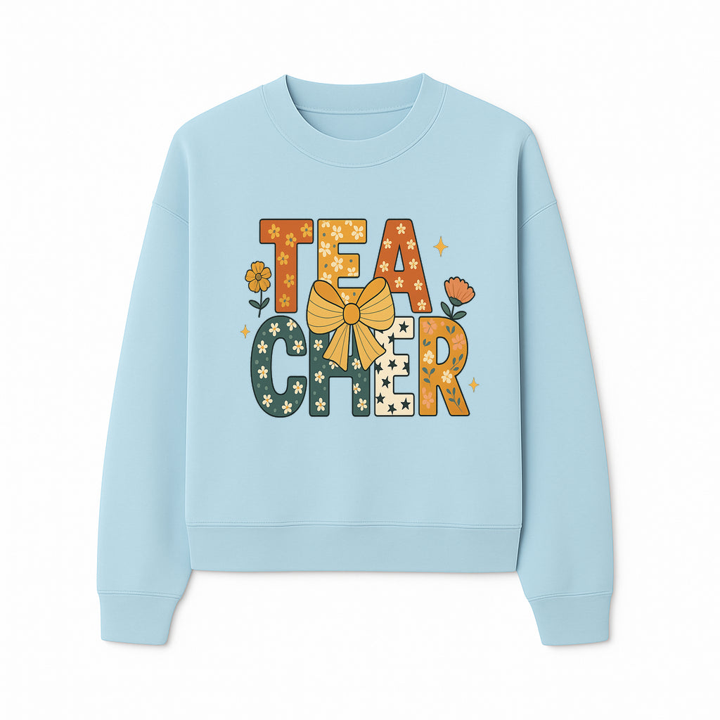 Floral Teacher Appreciation Art Print with Ribbon - Cute Gifts for Educators and Classroom Decor - Sweatshirt 1758093396503.jpg