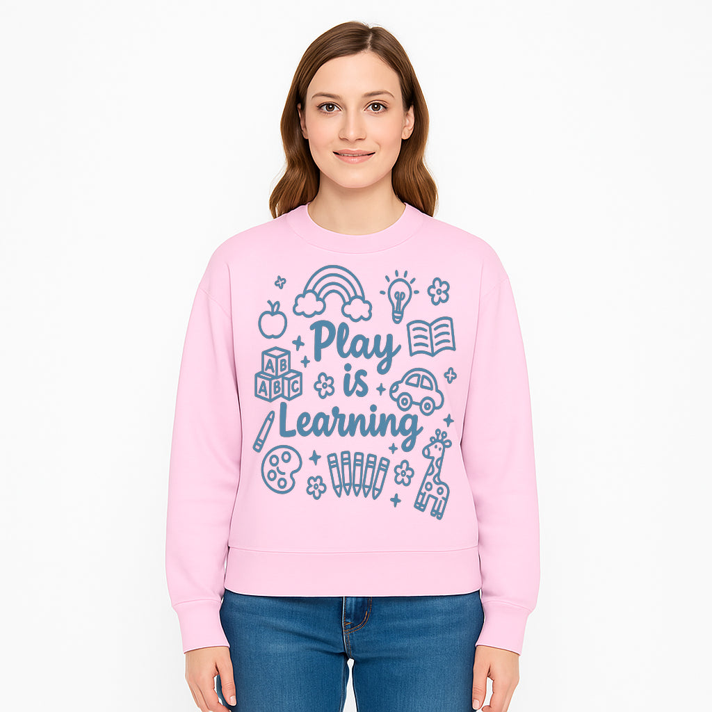 Play is Learning Kids Wall Art - Educational Nursery Decor with Rainbow, Blocks, and Fun Illustrations for Children s Room - Sweatshirt 1758093396520.jpg