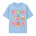 Colorful School and Coffee Themed Stickers Set with Bows, Apple, Globe, Pencil, and Books - Cute Teacher Gifts - T-shirt 1758093396578.jpg
