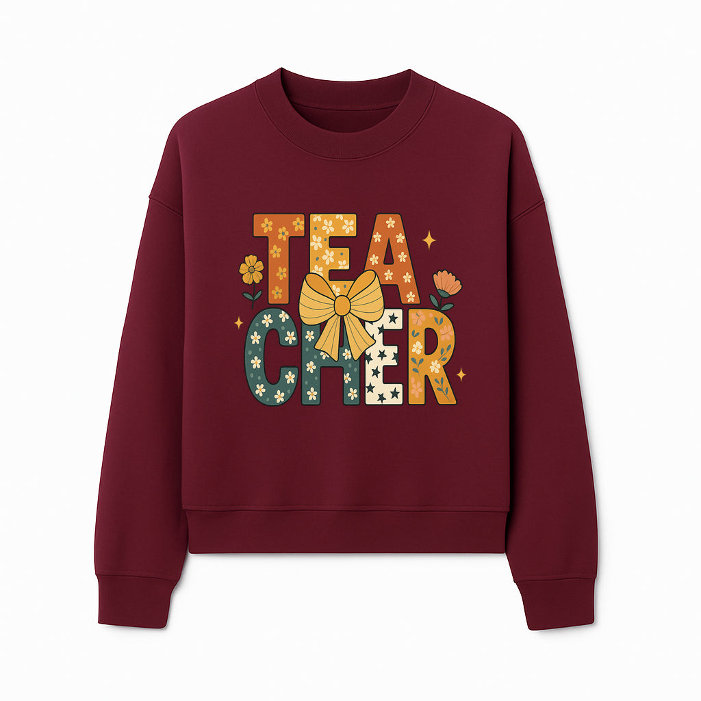 Floral Teacher Appreciation Art Print with Ribbon - Cute Gifts for Educators and Classroom Decor - Sweatshirt 1758093396847.jpg