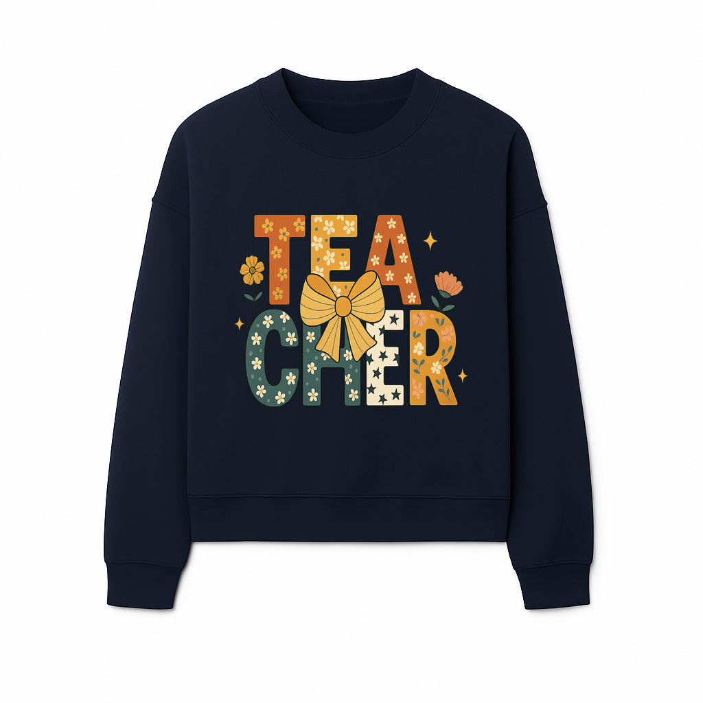 Floral Teacher Appreciation Art Print with Ribbon - Cute Gifts for Educators and Classroom Decor - Sweatshirt 1758093397009.jpg