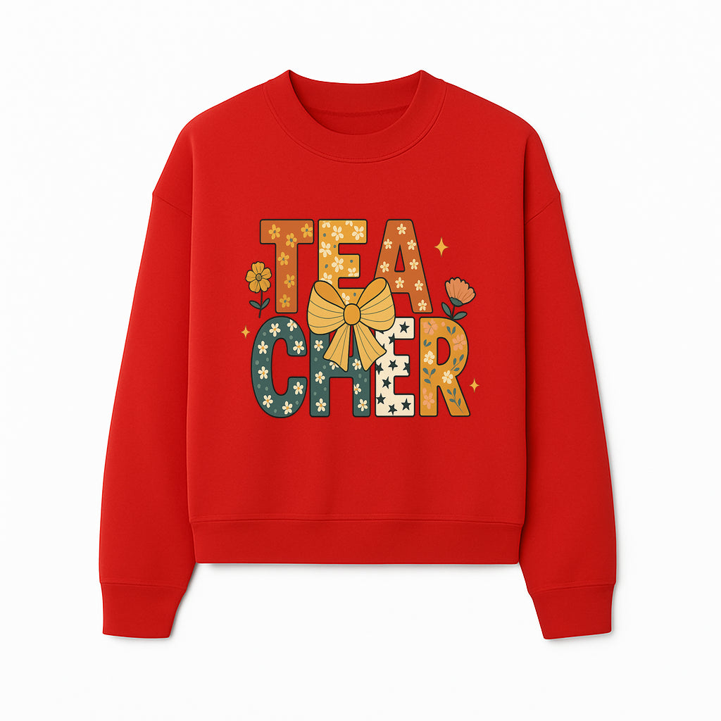 Floral Teacher Appreciation Art Print with Ribbon - Cute Gifts for Educators and Classroom Decor - Sweatshirt 1758093397194.jpg