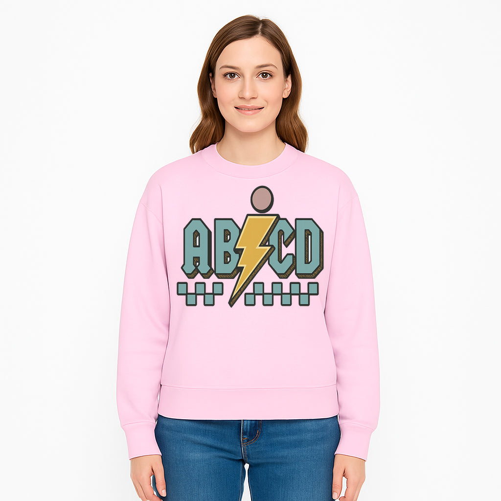 Colorful ABCD Lightning Bolt Graphic Tee for Kids - Fun, Educational, and Stylish Clothing - Sweatshirt 1758093397315.jpg