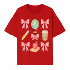 Colorful School and Coffee Themed Stickers Set with Bows, Apple, Globe, Pencil, and Books - Cute Teacher Gifts - T-shirt 1758093397315.jpg