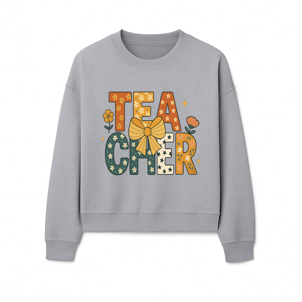 Floral Teacher Appreciation Art Print with Ribbon - Cute Gifts for Educators and Classroom Decor - Sweatshirt 1758093397357.jpg