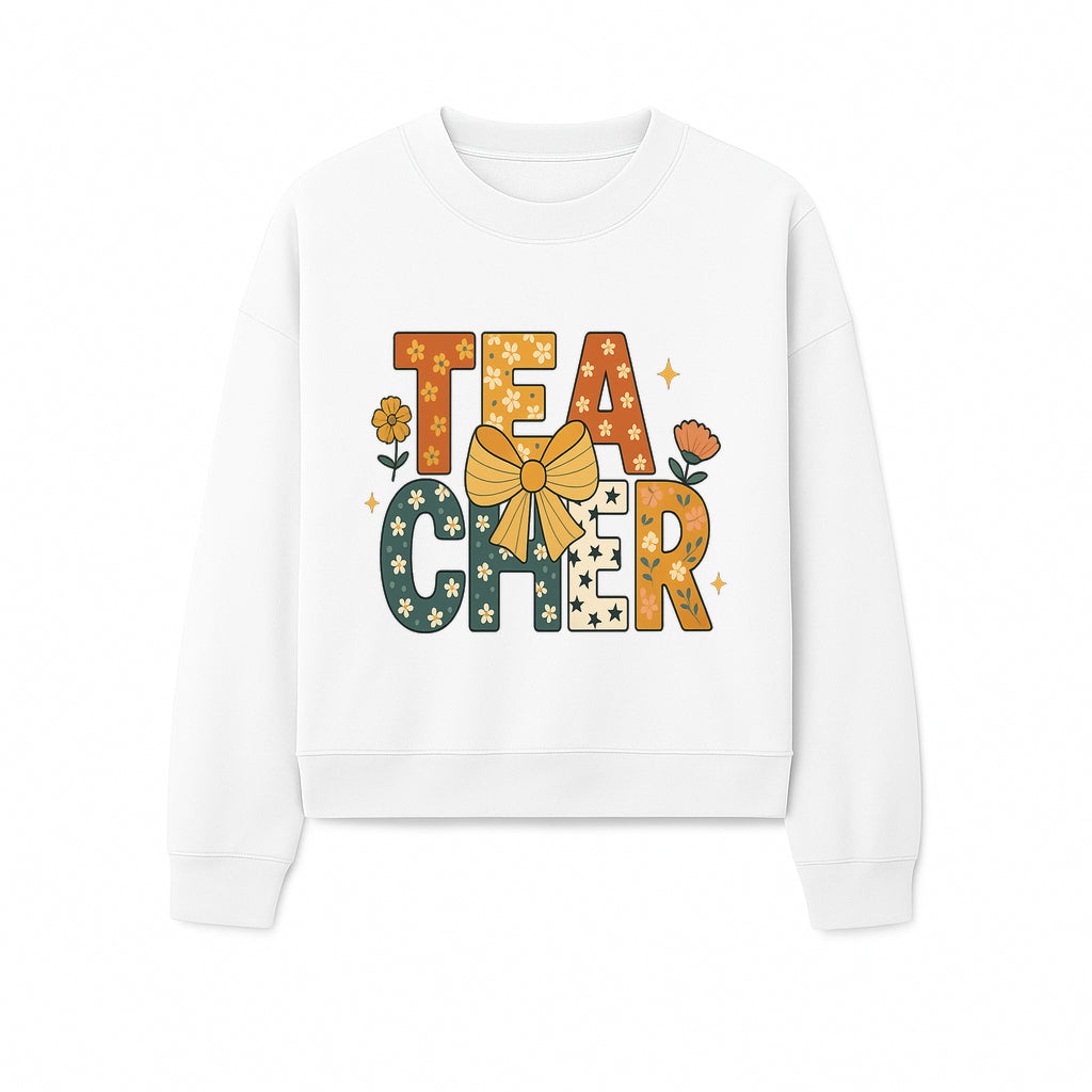Floral Teacher Appreciation Art Print with Ribbon - Cute Gifts for Educators and Classroom Decor - Sweatshirt 1758093397464.jpg