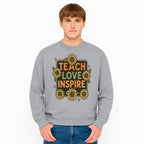 Teach Love Inspire Wall Art with Sunflowers - Motivational Home Decor for Teachers and Educators, Positive Vibes Decor - Sweatshirt 1758093397562.jpg