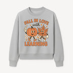Fall in Love with Learning: Cute Pumpkin & Leaf Character Autumn School Decor - Sweatshirt 1758093398748.jpg