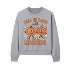 Fall in Love with Learning: Cute Pumpkin & Leaf Character Autumn School Decor - Sweatshirt 1758093399834.jpg