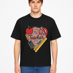 Teacher Appreciation Heart Design T-Shirt | Cute Apple, Supplies & Hearts | Perfect Gift for Educators - T-shirt 1758093399917.jpg