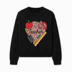 Teacher Appreciation Heart Design T-Shirt | Cute Apple, Supplies & Hearts | Perfect Gift for Educators - Sweatshirt 1758093400477.jpg