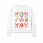 Colorful School and Coffee Themed Stickers Set with Bows, Apple, Globe, Pencil, and Books - Cute Teacher Gifts - Sweatshirt 1758093400897.jpg