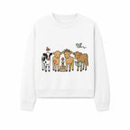 Cute Farm Animal Art Print - Cows with Books, Flower, and Butterfly - Whimsical Home Decor for Animal Lovers and Kids' Rooms - Sweatshirt 1758093400974.jpg
