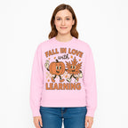 Fall in Love with Learning: Cute Pumpkin & Leaf Character Autumn School Decor - Sweatshirt 1758093401327.jpg