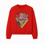 Teacher Appreciation Heart Design T-Shirt | Cute Apple, Supplies & Hearts | Perfect Gift for Educators - Sweatshirt 1758093401911.jpg