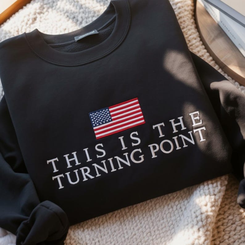 Charlie Kirk Embroidered Sweatshirt Turning Point Memorial Shirt Patriotic Freedom Conservative American Gift Maga Rally Republican 1758103845962.jpg