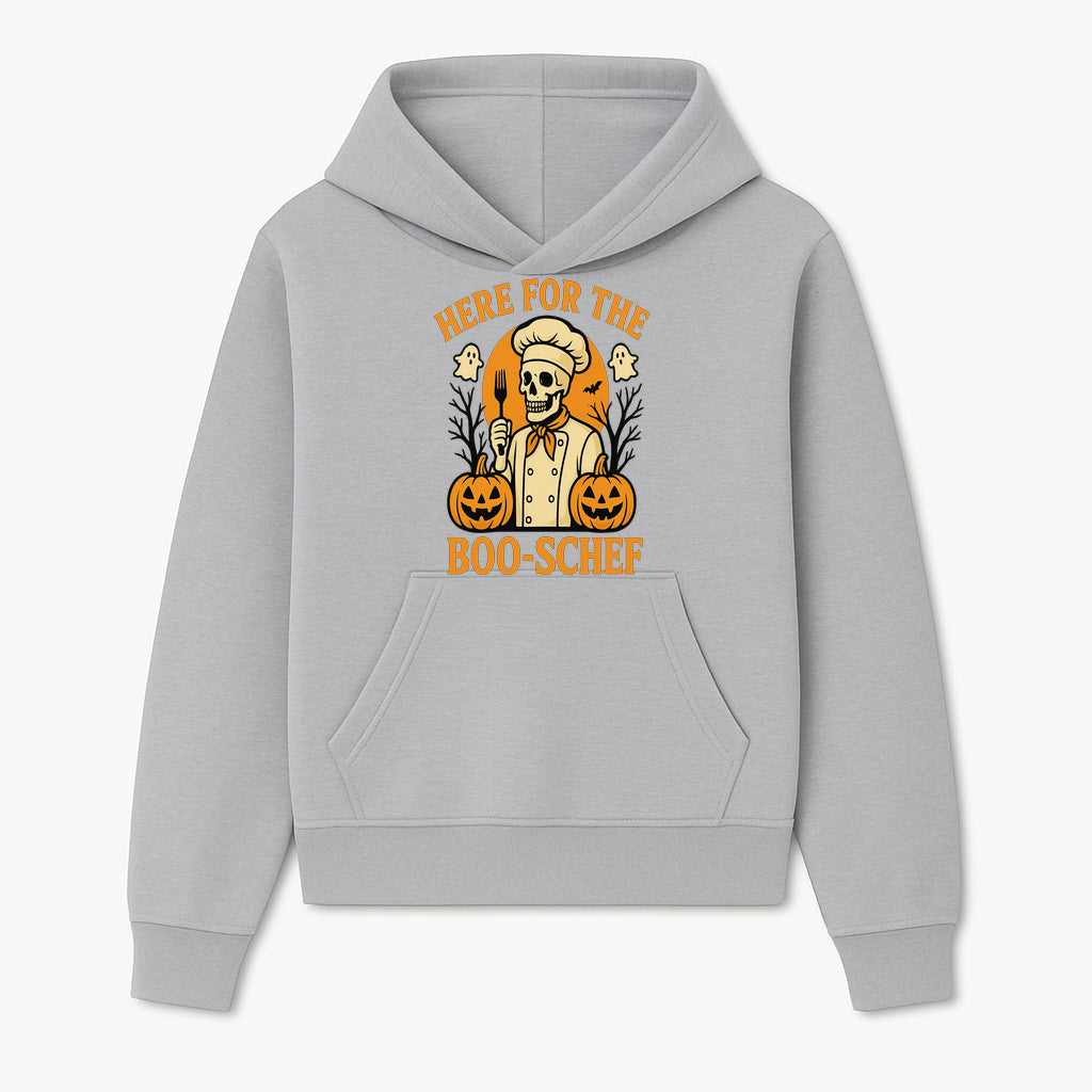 Boo-Schef Halloween Skeleton Chef with Pumpkins and Ghosts - Spooky Cooking Decor for Halloween Parties and Celebrations - Hoodie 1758181686927.jpg