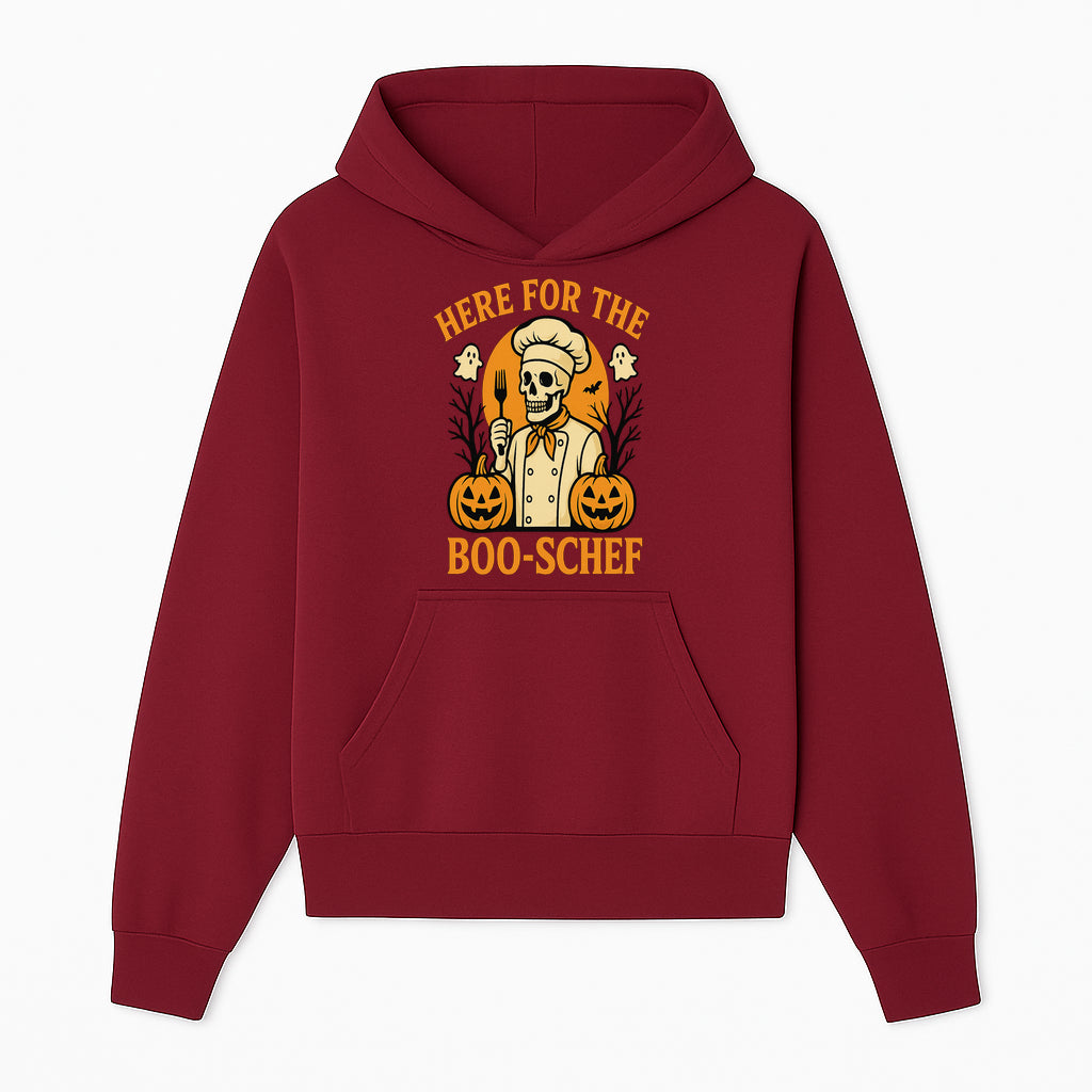 Boo-Schef Halloween Skeleton Chef with Pumpkins and Ghosts - Spooky Cooking Decor for Halloween Parties and Celebrations - Hoodie 1758181687919.jpg