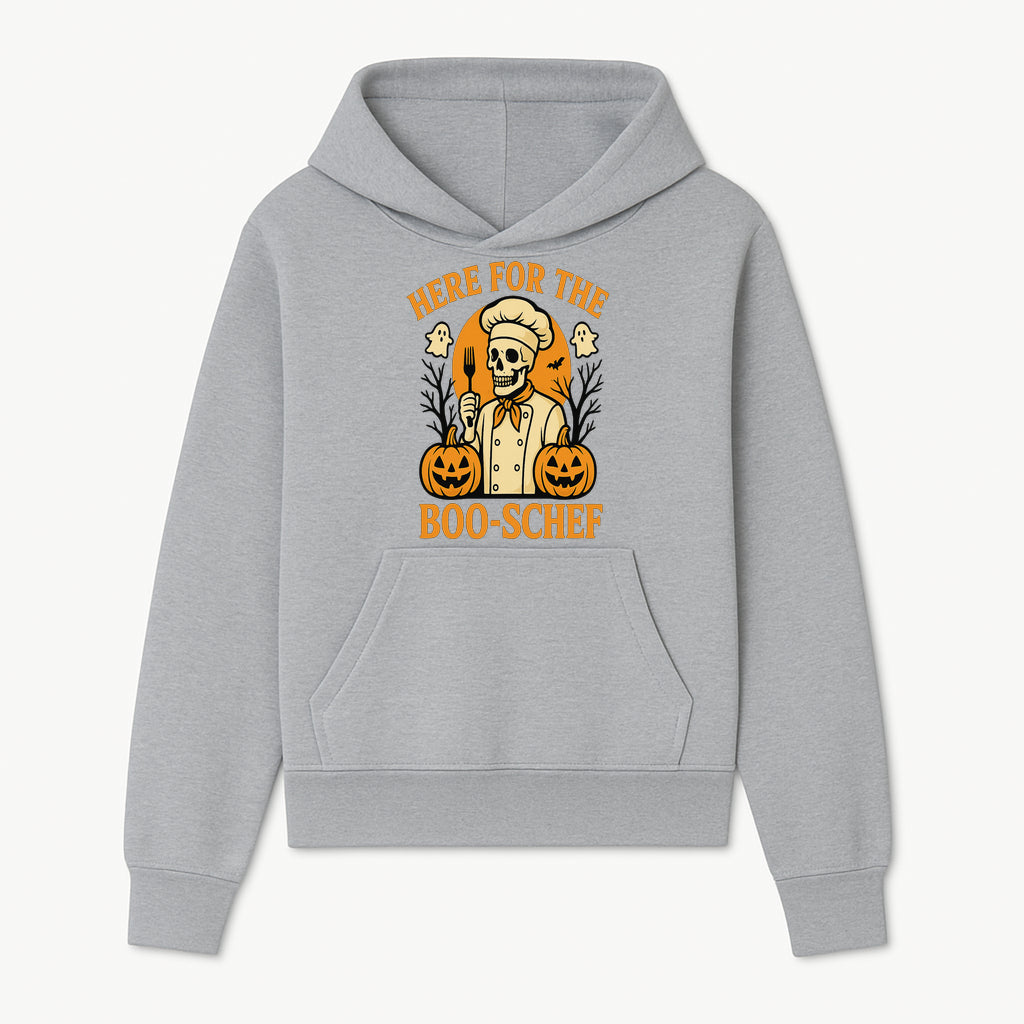 Boo-Schef Halloween Skeleton Chef with Pumpkins and Ghosts - Spooky Cooking Decor for Halloween Parties and Celebrations - Hoodie 1758181688330.jpg