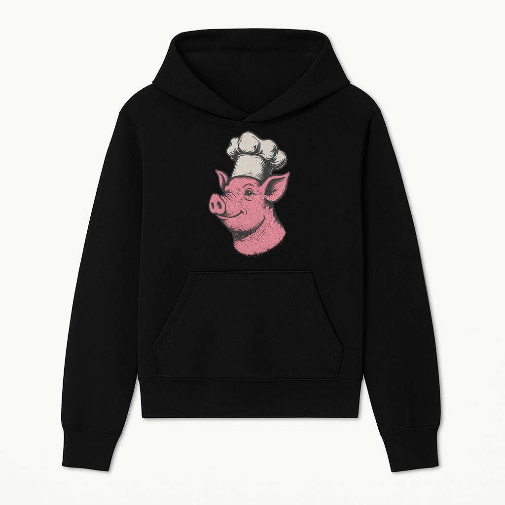 Chef Pig Illustration T-Shirt, Vintage Farm Animal Art, Cute Cooking Pig Graphic Tees, Funny Gift for Foodies and Chefs - Hoodie 1758181689648.jpg