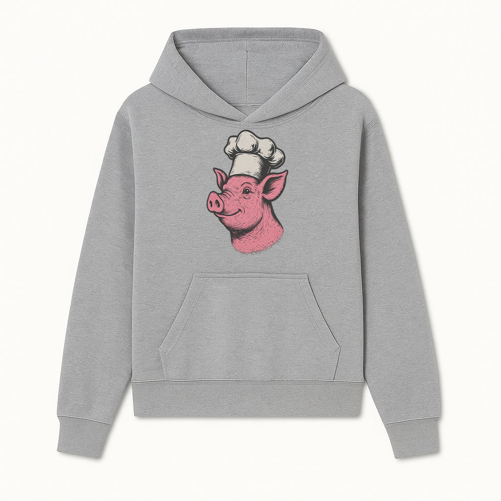 Chef Pig Illustration T-Shirt, Vintage Farm Animal Art, Cute Cooking Pig Graphic Tees, Funny Gift for Foodies and Chefs - Hoodie 1758181690102.jpg