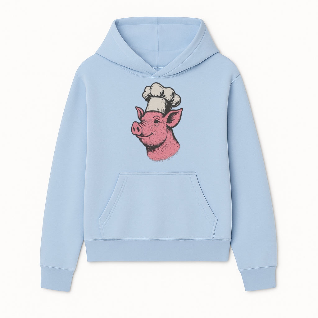 Chef Pig Illustration T-Shirt, Vintage Farm Animal Art, Cute Cooking Pig Graphic Tees, Funny Gift for Foodies and Chefs - Hoodie 1758181690258.jpg