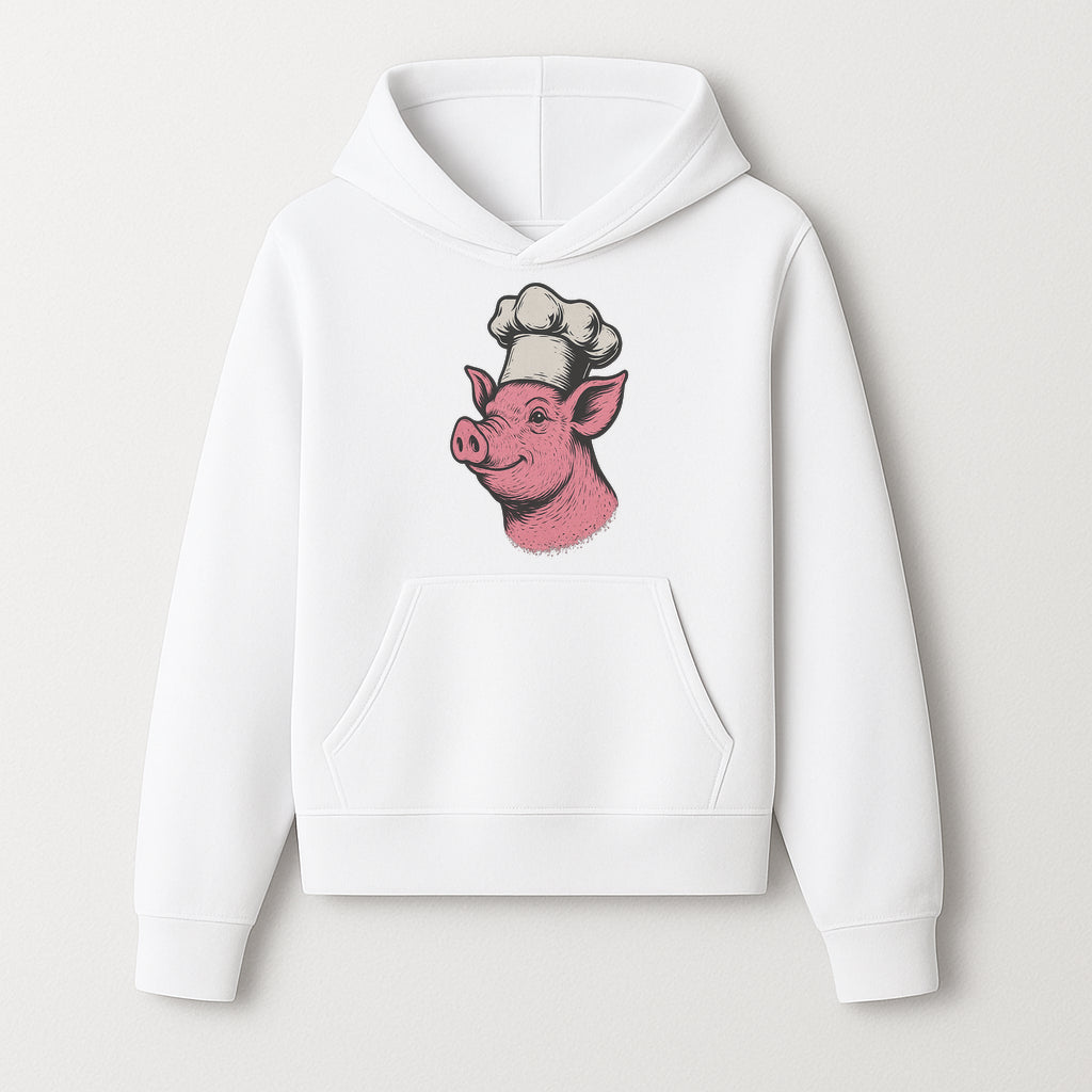 Chef Pig Illustration T-Shirt, Vintage Farm Animal Art, Cute Cooking Pig Graphic Tees, Funny Gift for Foodies and Chefs - Hoodie 1758181691131.jpg