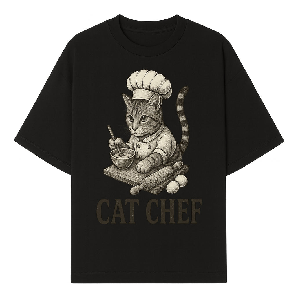 Cat Chef Vintage Illustration - Adorable Feline Cook Art for Kitchen Decor, T-Shirts, and Gift Ideas for Cat Lovers - T-shirt 1758181691479.jpg