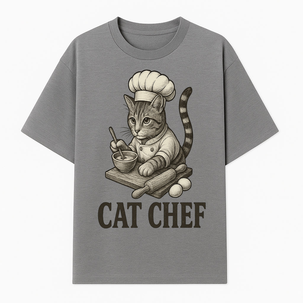 Cat Chef Vintage Illustration - Adorable Feline Cook Art for Kitchen Decor, T-Shirts, and Gift Ideas for Cat Lovers - T-shirt 1758181691844.jpg