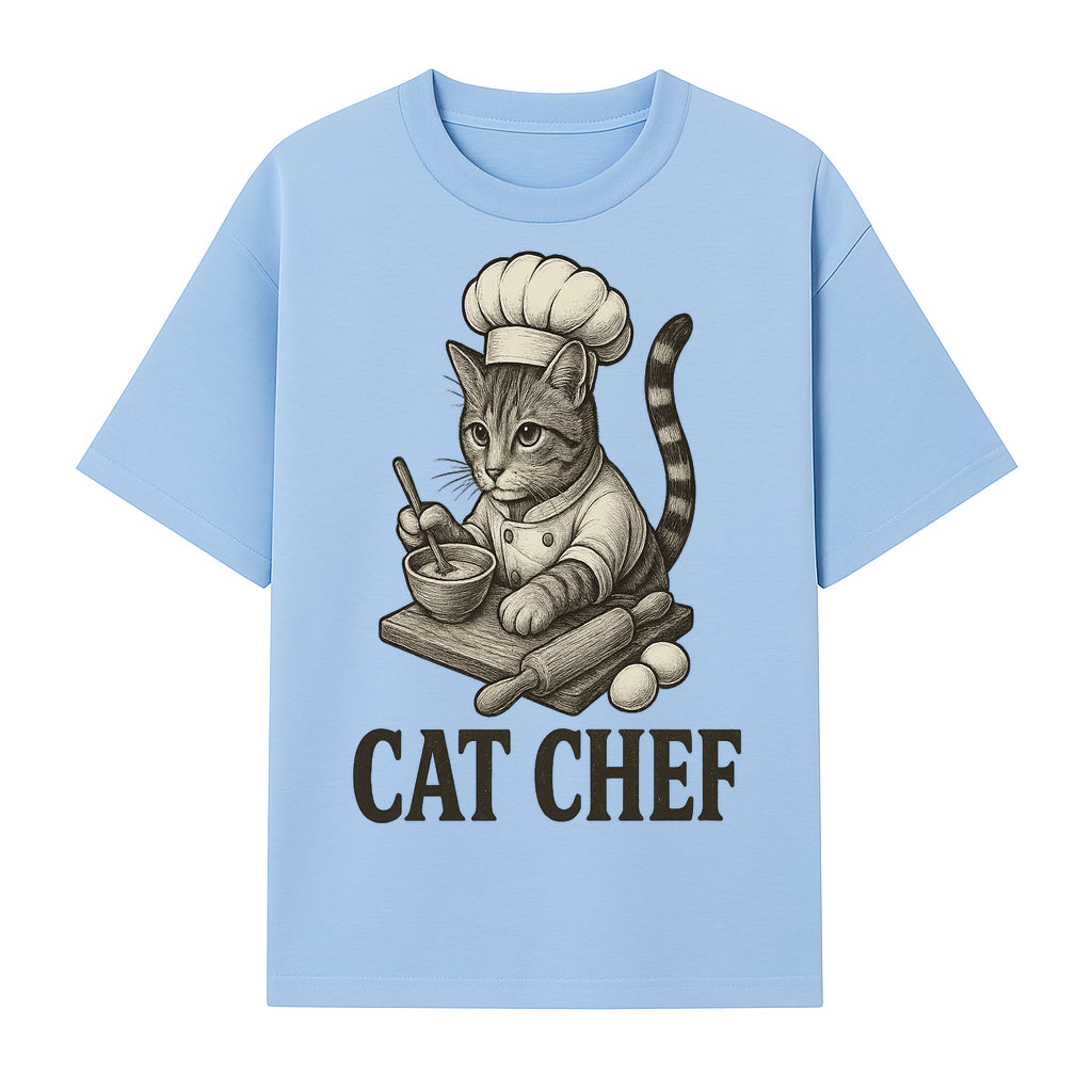 Cat Chef Vintage Illustration - Adorable Feline Cook Art for Kitchen Decor, T-Shirts, and Gift Ideas for Cat Lovers - T-shirt 1758181691984.jpg