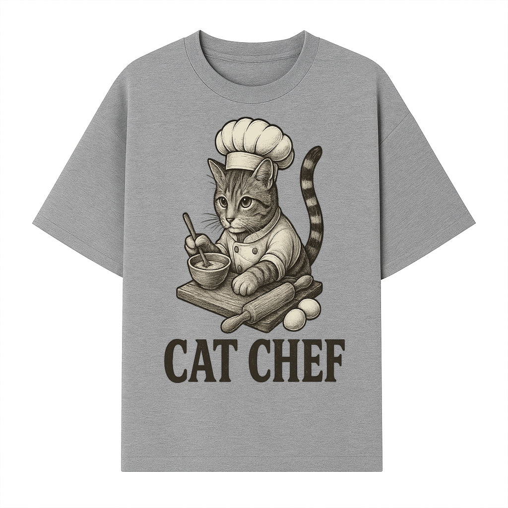 Cat Chef Vintage Illustration - Adorable Feline Cook Art for Kitchen Decor, T-Shirts, and Gift Ideas for Cat Lovers - T-shirt 1758181692666.jpg