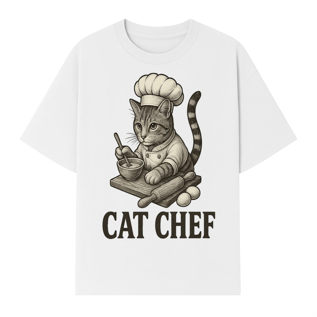 Cat Chef Vintage Illustration - Adorable Feline Cook Art for Kitchen Decor, T-Shirts, and Gift Ideas for Cat Lovers - T-shirt 1758181692786.jpg