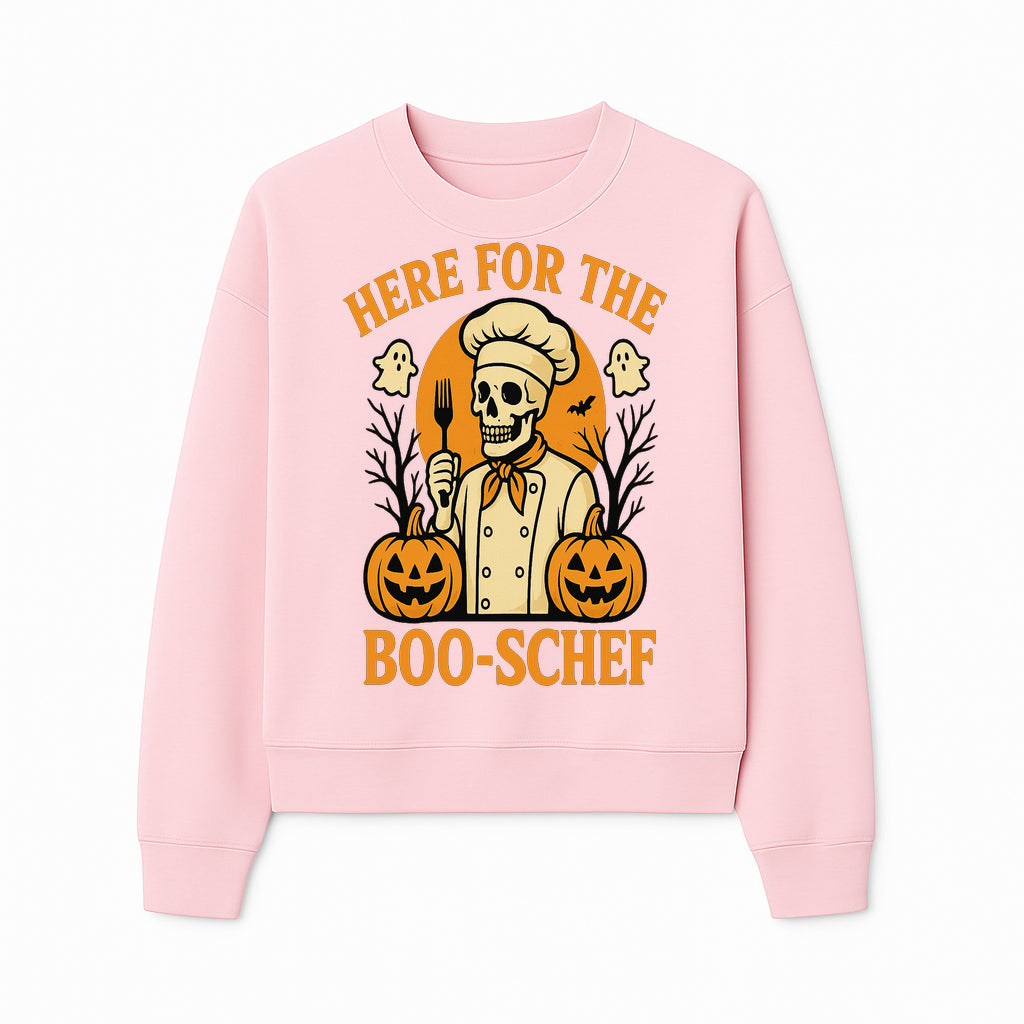 Boo-Schef Halloween Skeleton Chef with Pumpkins and Ghosts - Spooky Cooking Decor for Halloween Parties and Celebrations - Sweatshirt 1758181693742.jpg