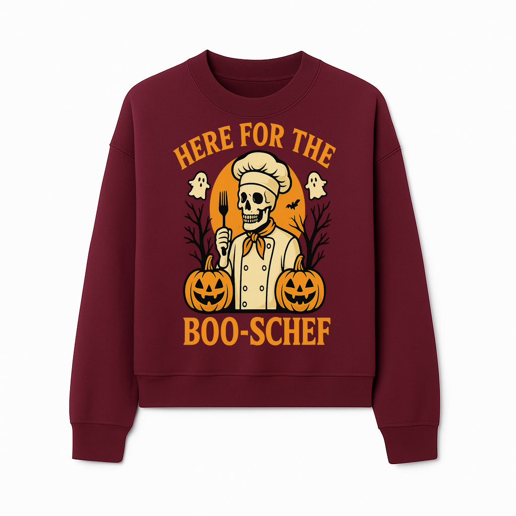 Boo-Schef Halloween Skeleton Chef with Pumpkins and Ghosts - Spooky Cooking Decor for Halloween Parties and Celebrations - Sweatshirt 1758181693868.jpg