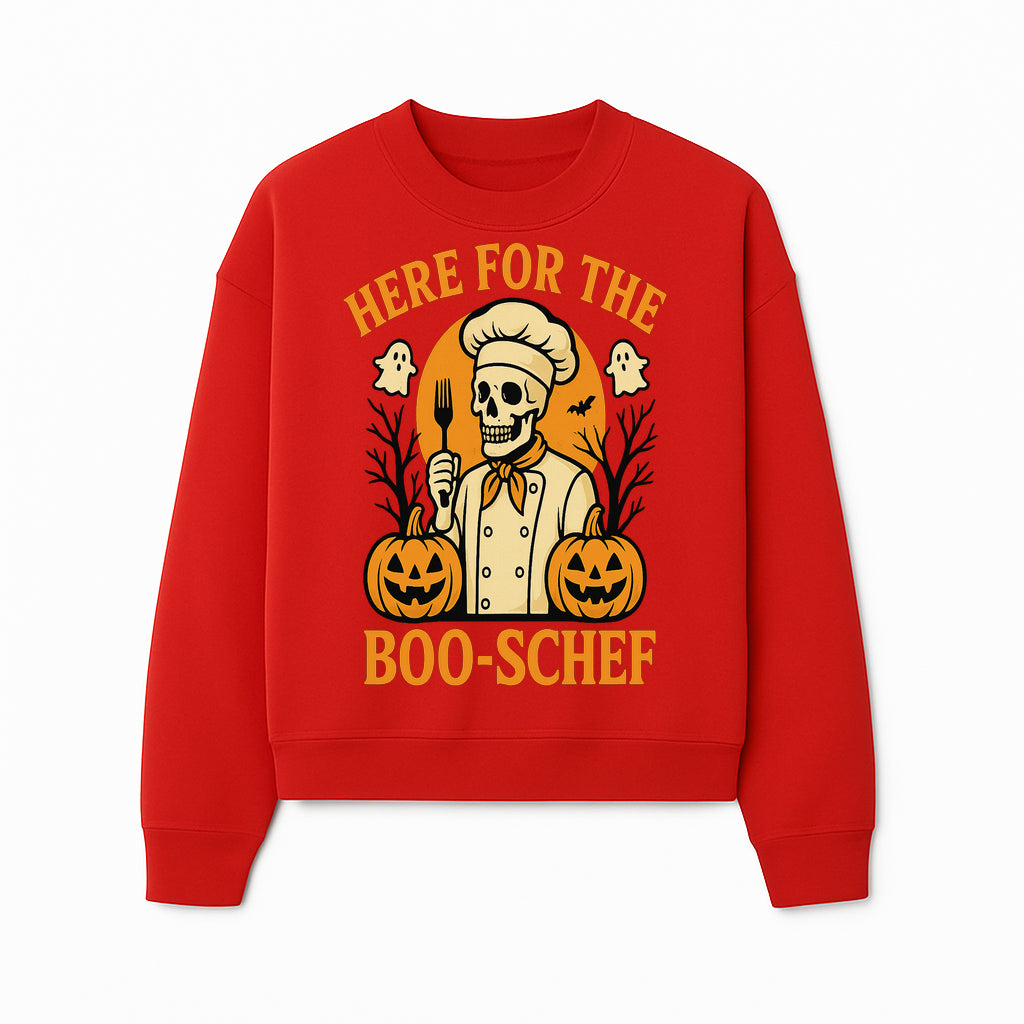 Boo-Schef Halloween Skeleton Chef with Pumpkins and Ghosts - Spooky Cooking Decor for Halloween Parties and Celebrations - Sweatshirt 1758181694128.jpg
