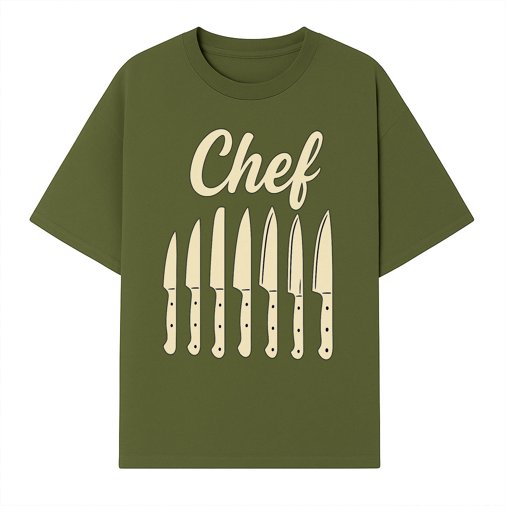 Chef Knife Set Art Print - Kitchen Decor, Culinary Gifts, Kitchen Wall Art, Chef Gifts, Cooking Prints, Modern Home Decor - T-shirt 1758181694161.jpg