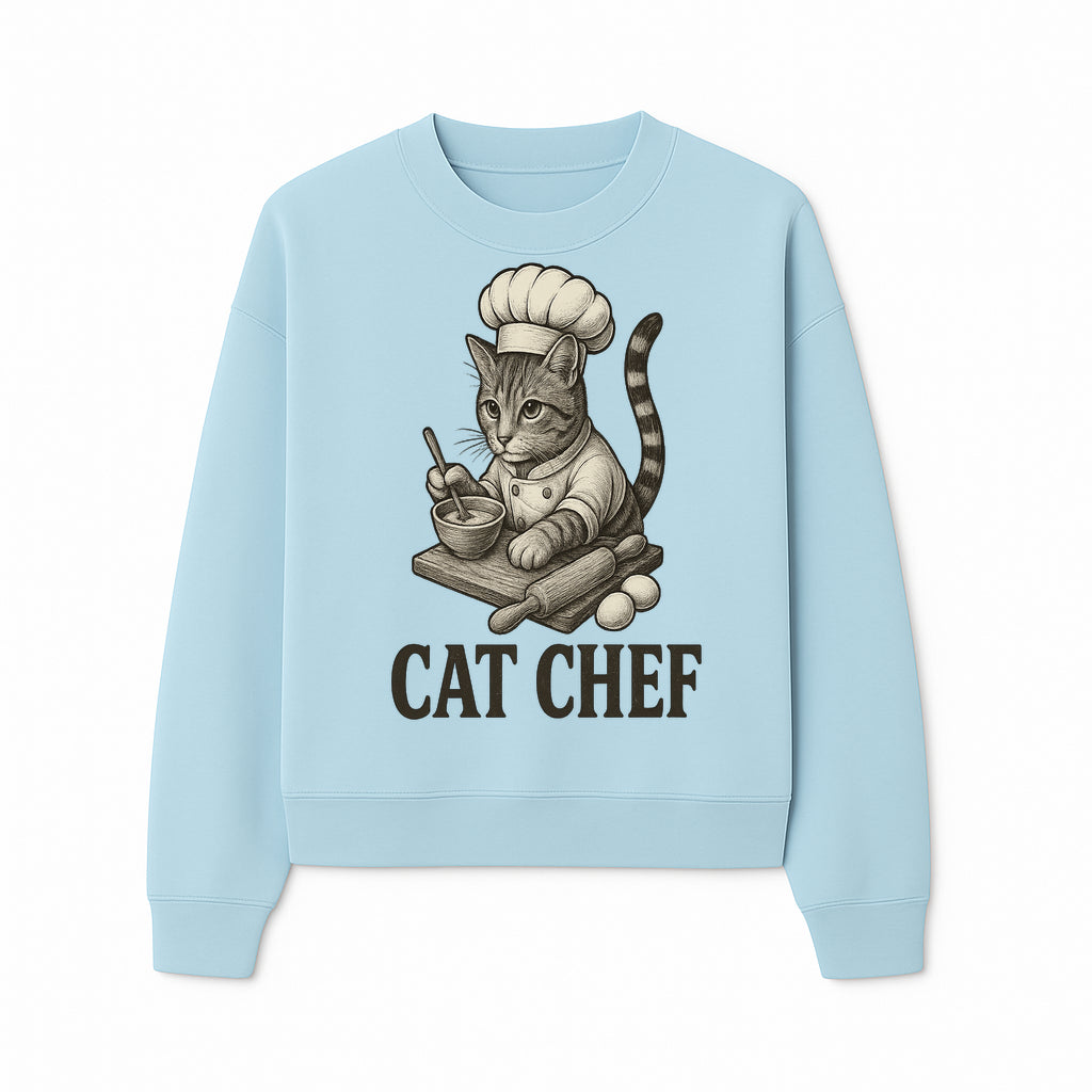 Cat Chef Vintage Illustration - Adorable Feline Cook Art for Kitchen Decor, T-Shirts, and Gift Ideas for Cat Lovers - Sweatshirt 1758181694889.jpg