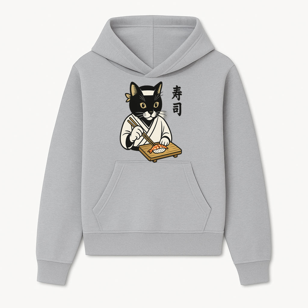 Cat Sushi Chef Wall Art Print - Japanese Style Vintage Cat Cooking Sushi Decor - Hoodie 1758181694921.jpg