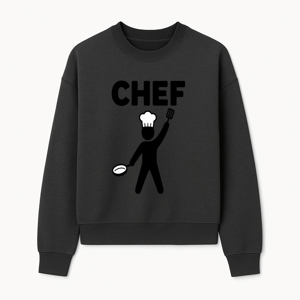 Chef Graphic Art Print - Kitchen Decor, Culinary Wall Art, Cook Gifts, Restaurant Decor, Chef Silhouette Design, Cooking Enthusiast Gift - Sweatshirt 1758181695115.jpg