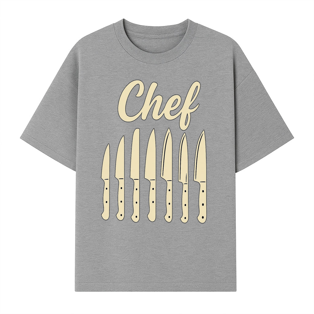 Chef Knife Set Art Print - Kitchen Decor, Culinary Gifts, Kitchen Wall Art, Chef Gifts, Cooking Prints, Modern Home Decor - T-shirt 1758181695254.jpg