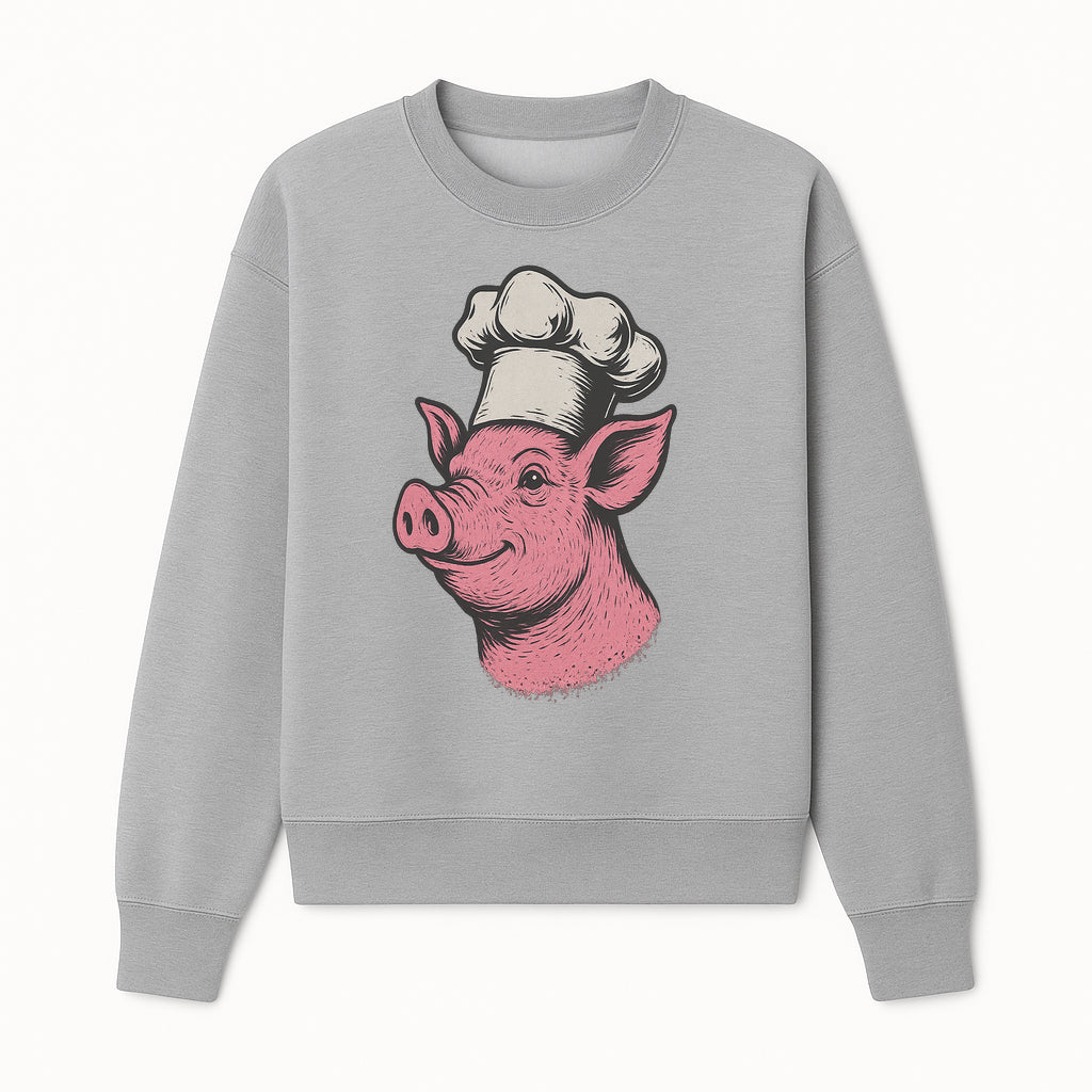 Chef Pig Illustration T-Shirt, Vintage Farm Animal Art, Cute Cooking Pig Graphic Tees, Funny Gift for Foodies and Chefs - Sweatshirt 1758181695739.jpg