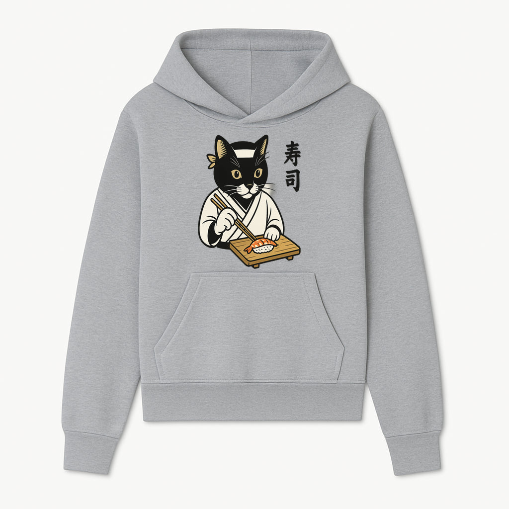 Cat Sushi Chef Wall Art Print - Japanese Style Vintage Cat Cooking Sushi Decor - Hoodie 1758181696525.jpg