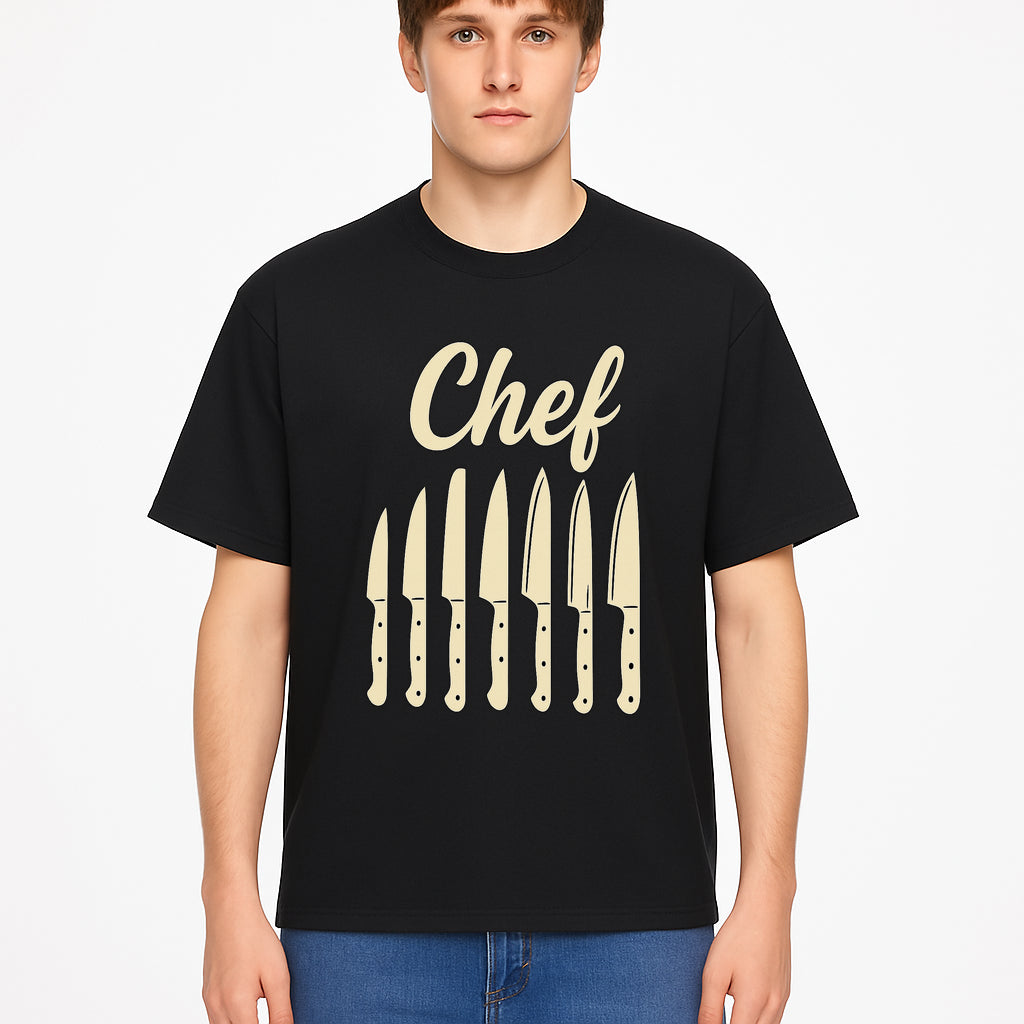 Chef Knife Set Art Print - Kitchen Decor, Culinary Gifts, Kitchen Wall Art, Chef Gifts, Cooking Prints, Modern Home Decor - T-shirt 1758181696557.jpg