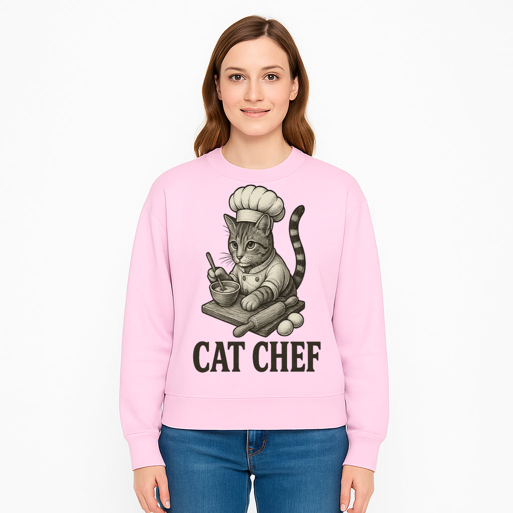Cat Chef Vintage Illustration - Adorable Feline Cook Art for Kitchen Decor, T-Shirts, and Gift Ideas for Cat Lovers - Sweatshirt 1758181697031.jpg